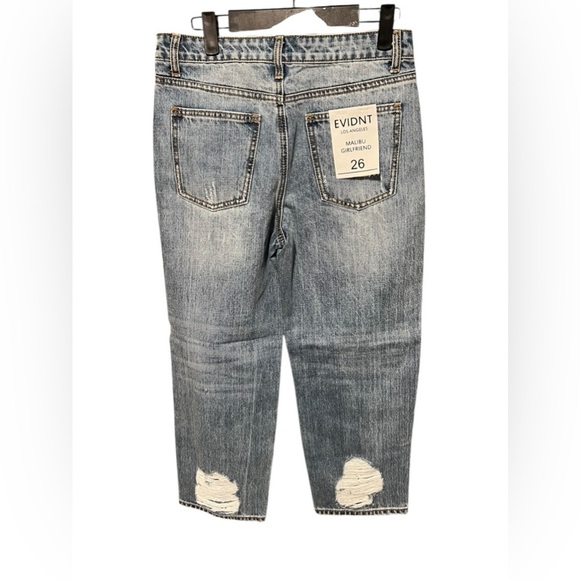 EVIDNT Malibu Medium Wash Distressed Girlfriend Jeans - Picture 6 of 6